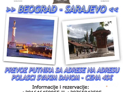 Prevoz Beograd - Sarajevo - Beograd 2