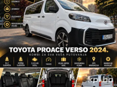 RENT A CAR KOMBI TOYOTA PROACE VERSO 2024. 45.000km!